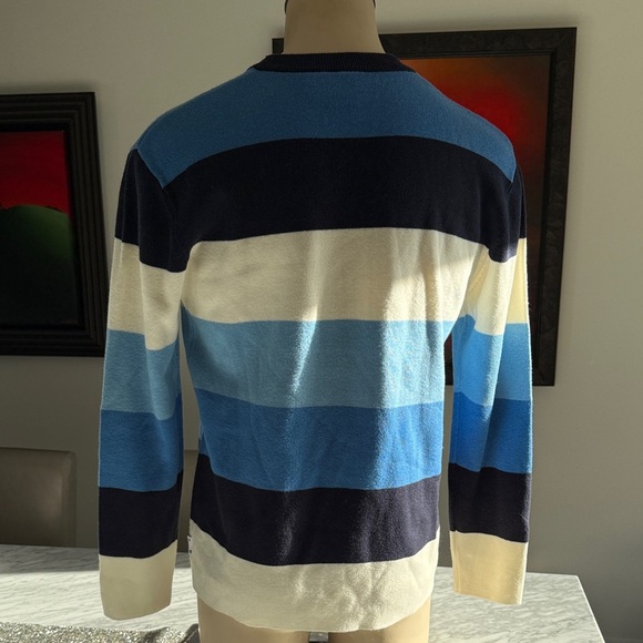 Physical Science Apparel Company Men's Medium Striped Crewneck Sweater - Picture 4 of 4